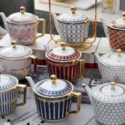 北欧轻奢大号自带过滤陶瓷茶壶咖啡壶花茶壶英式下午茶茶具泡茶壶