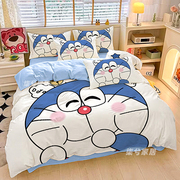 机器猫纯棉床单被套哆啦a梦，宿舍床上三件套儿童，房四件套ins风床笠