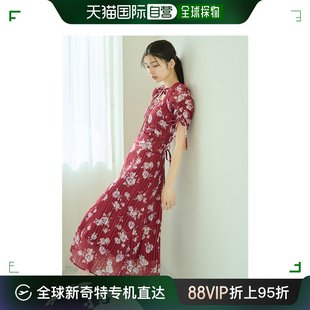 日本直邮SNIDEL 女士花卉透视条纹连衣裙配短外套套装 SWFO241072
