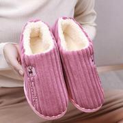 冬季棉拖鞋女包跟加绒加厚软底，防滑厚底学生情侣，室内外居家毛毛鞋
