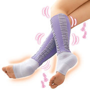 日本制睡眠美腿袜女夜用小腿压力护腿袜保暖保湿弹力袜防抽筋浮肿