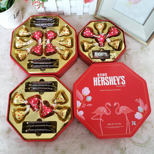 好时kisses巧克力礼盒装结婚喜糖盒，成品含糖8粒16粒装大礼盒回礼
