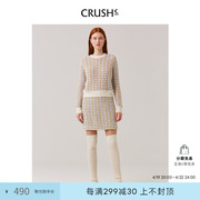 crushcollection春季时尚女装美式运动休闲气质，羊绒混纺针织袜套