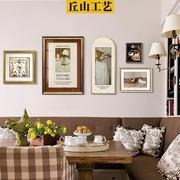 法式艺术组合装饰画美式复古客厅沙发背景墙挂画欧式墙画现代壁画