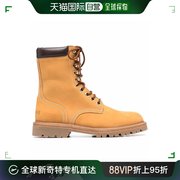 香港直邮CELINE 男士黄色牛皮绒面系带军靴 3442735-84C-18LA