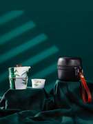 中式景德镇陶瓷茶具套装，旅行茶杯壶便携快客杯单人，户外旅行泡茶器
