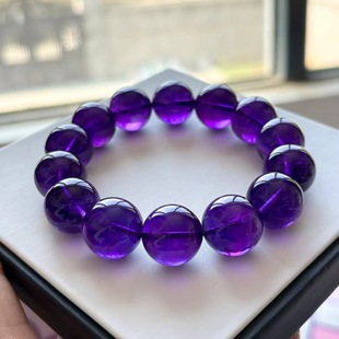 天然巴西紫水晶手链，考试手串自产自销乌拉圭紫色水晶送女友