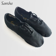 法国Sansha三沙爵士鞋现代舞鞋练功鞋低腰帆布软底鞋舞蹈鞋JS3