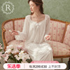 RoseTree宫廷风睡裙女春秋季白色长袖长款甜美公主睡衣2024年
