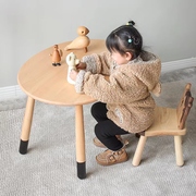 实木儿童书桌学习桌花生桌儿童，桌椅宝宝游戏，桌写字桌子幼儿园桌子
