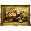 DMC印花十字绣客厅卧室横幅油画美式油画欧式花卉牡丹花