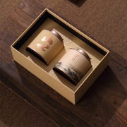 茶叶罐高档礼盒装绿茶茶叶空盒黄金芽茶包装西湖龙井茶盒空盒