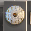 轻奢黄铜贝壳钟表挂钟客厅，高档大气现代简约静音挂墙时钟装饰表