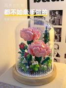 DIY手工生日礼物特别走心520情人节男孩子送女生的粉玫瑰花束摆件