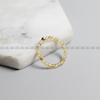 ciel原创设计天然金发晶(金发晶，)戒指2mm圆珠，极细袖珍指环关节戒尾戒迷你