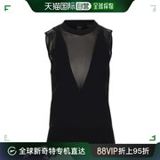 香港直邮潮奢 Pinko 品高 女士 小高领无袖透明上衣 102818A1KXFE