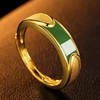沙金戒指男女款999镀锡金色，仿真假黄金结婚指环首饰品不掉色
