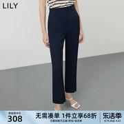 商场同款lily2023女装时尚通勤烟管，裤九分西装休闲裤女