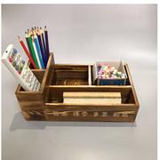学校讲桌粉笔盒木质办公桌面整理收纳盒2格粉笔收纳盒讲台粉笔盒