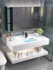 北欧大理石浴室柜组合现代简约岩板一体卫生间洗漱台洗手盆洗脸池