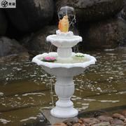 户外流水喷泉欧式雕塑鱼池庭院水景花园客厅装饰落地婚礼花园摆件