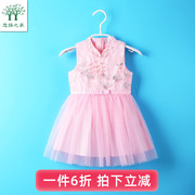 女宝宝连衣裙夏装一3三5岁婴儿女童洋气裙子儿童公主裙网纱裙夏季