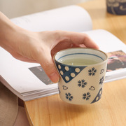 日式和风随行水杯200ml手绘日式插画釉下彩陶瓷，敞口烧酒杯茶杯子