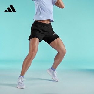 速干二合一运动健身短裤女装adidas阿迪达斯HN1044