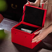 红色结婚年货陶瓷花瓶，工艺品摆件高档精美盒，收纳空盒包装定制