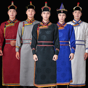 2023蒙古服装男蒙族蒙古袍，男士长款蒙古服日常生活装表演出服