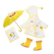 儿童雨衣雨伞雨鞋三件套防滑水鞋男儿童雨鞋，雨具套装幼儿女童