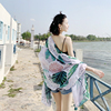 防晒大披肩女夏季薄款外搭百变丝巾，百搭旅游拍照海边纱巾沙滩巾