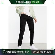 香港直邮潮奢 ASOS 男士设计紧身牛仔裤(黑色)