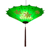 新中式雨伞吊灯创意手绘布艺中国风茶楼火锅餐厅饭店户外仿古灯笼