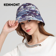 Kenmont卡蒙女帽水桶帽春夏小众渔夫帽时尚潮流钟型帽子短檐防晒