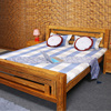 鲁班一木老榆木双人床1.8米卧室，家具中式全实木榫卯结构高档