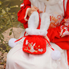 2023兔年春节古风汉服包包毛绒斜挎刺绣儿童随身新年兔耳水桶布包