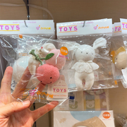 日本制阿咔匠的城婴幼儿，手摇铃蕾丝小兔粉色，樱桃益智可啃咬