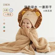 秋季婴儿浴巾斗篷新生儿毛巾被儿童动物造型四季浴袍