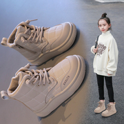 儿童棉鞋2023秋冬童鞋软底棉靴女童加绒面包鞋洋气保暖短靴子