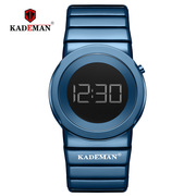 女士多功能户外运动电子手表，钢带手表kademan卡德曼防水k9052