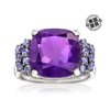 ross-simons罗斯-西蒙斯紫水晶，和.925纯银坦桑石戒指(石戒指)-紫色