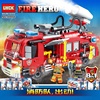 LWCK80004城市消防系列8合1涡喷消防车组装积木玩具礼物6岁+男孩