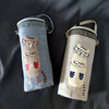 出口日本 19冬新刺绣猫咪水壶包水杯套铝箔包旅游保温杯水袋包