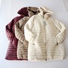 冬季女中长款长袖棉服外套，连帽拉链宽松双面，穿仿獭兔毛棉衣x14