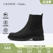 clarks其乐女鞋春秋舒适套脚低跟马丁短靴Orinoco2 Mid