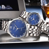 奥利妮品牌钢带情侣手表一对价男女情侣对表，刻字宝蓝色防水情侣表