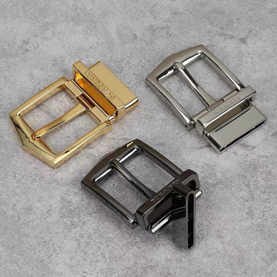 纯铜扣头替换配件适用于巴宝皮带，莉金属针扣板扣挂扣35mm宽可旋