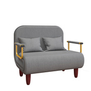 折叠床家用简易沙发椅子，店铺单双三人1.2米多功能，简易布艺小沙发