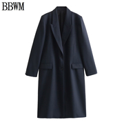BBWM  欧美女装羊毛混纺极简主义大衣外套 8412324 401